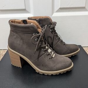 Universal Thread, Lace Up Boot Heels, Women's Size 12, Brown